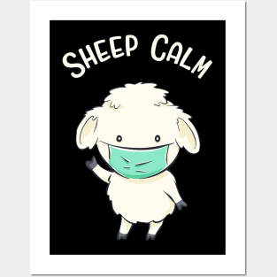 Sheep Calm Funny Sheeps Saying Animals Fun Posters and Art